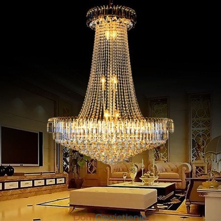 Elegancki kryształowy żyrandol europejski wiszący żyrandol długi wiszący schody duplex Elegancki kryształowy żyrandol europejski wiszący żyrandol długi wiszący schody duplex