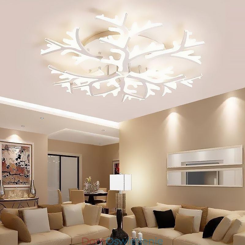 Nowoczesna minimalistyczna lampa sufitowa z poroża