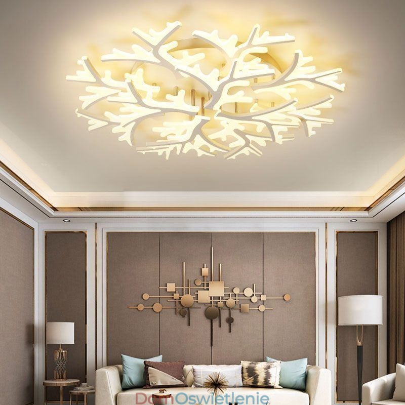 Nowoczesna minimalistyczna lampa sufitowa z poroża