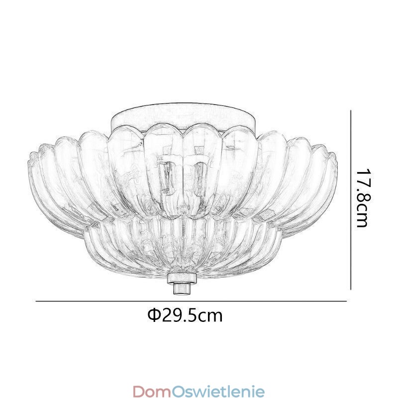 Nowoczesna prosta lampa sufitowa z podstawą Lotus