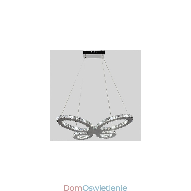 Nowoczesny współczesny żyrandol metalowy chromowany
