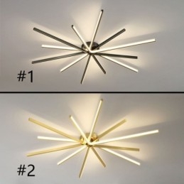 Nowoczesna minimalistyczna lampa sufitowa z fajerwerkami