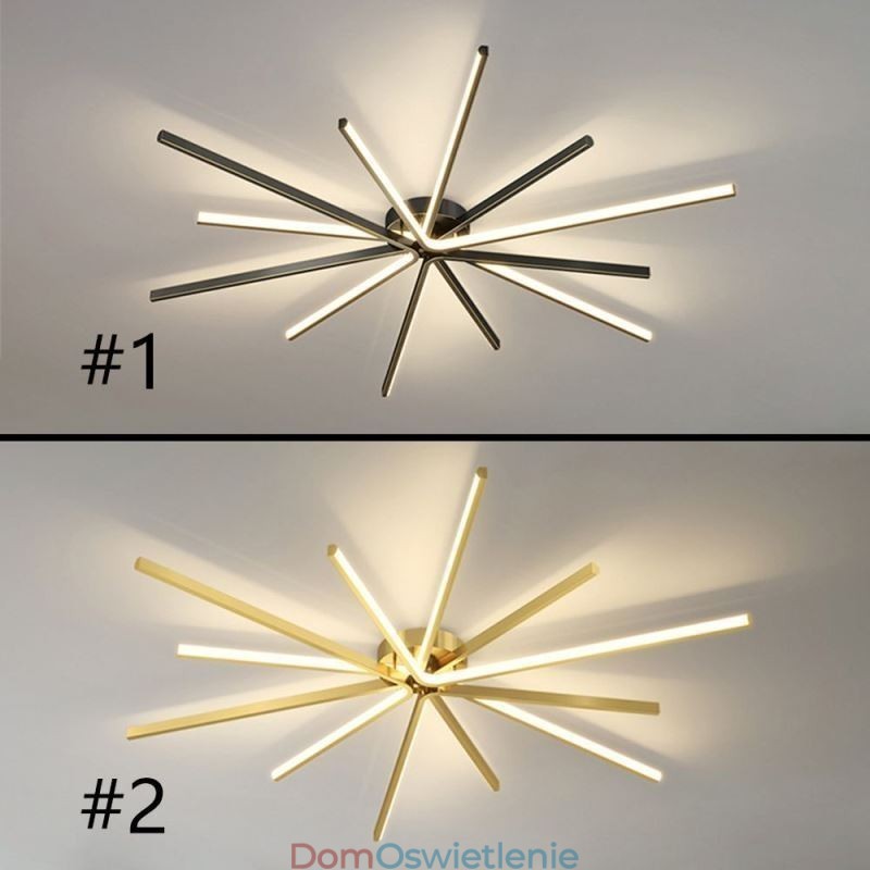 Nowoczesna minimalistyczna lampa sufitowa z fajerwerkami