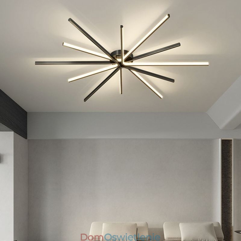 Nowoczesna minimalistyczna lampa sufitowa z fajerwerkami