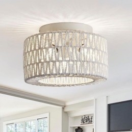Lampa sufitowa w stylu rustykalnym w kształcie klatki tkanej w stylu amerykańskim