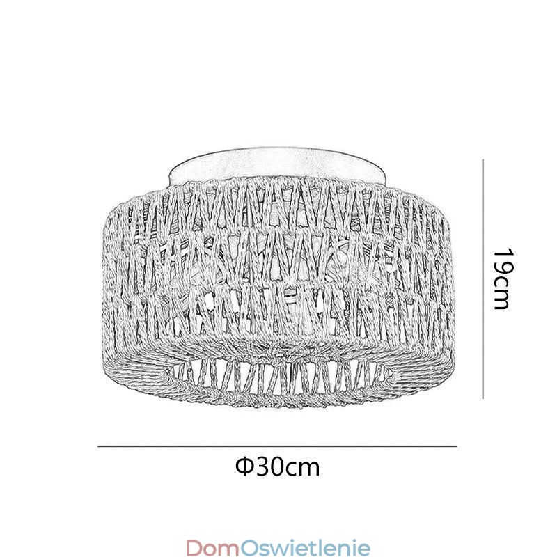 Lampa sufitowa w stylu rustykalnym w kształcie klatki tkanej w stylu amerykańskim