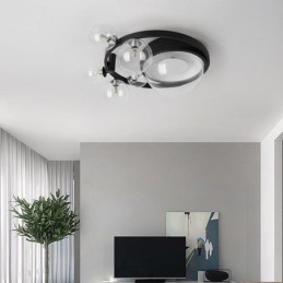 Nowoczesna minimalistyczna dekoracyjna lampa sufitowa ze szkła