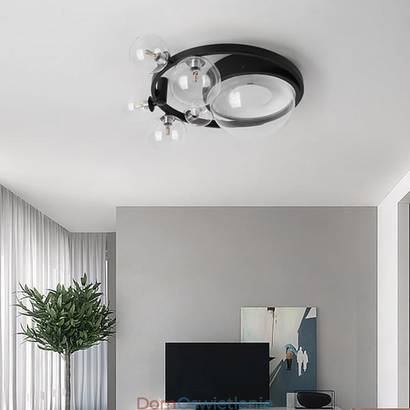 Nowoczesna minimalistyczna dekoracyjna lampa sufitowa ze szkła