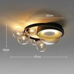 Nowoczesna minimalistyczna dekoracyjna lampa sufitowa ze szkła