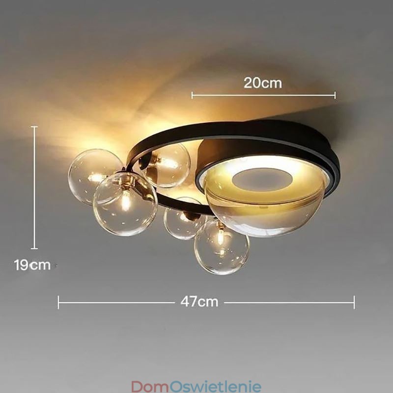Nowoczesna minimalistyczna dekoracyjna lampa sufitowa ze szkła
