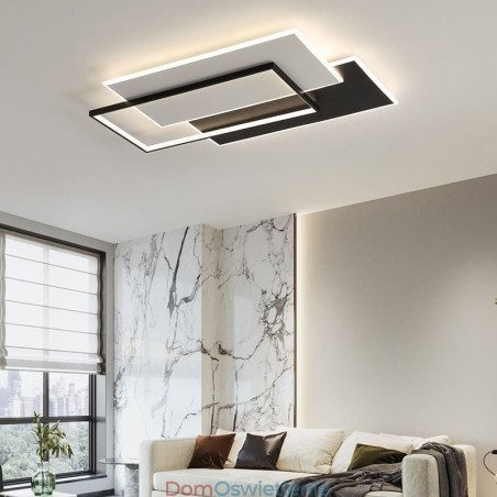Minimalistyczna kwadratowa lampa sufitowa z akrylu do montażu na płasko Minimalistyczna kwadratowa lampa sufitowa z akrylu do montażu na płasko