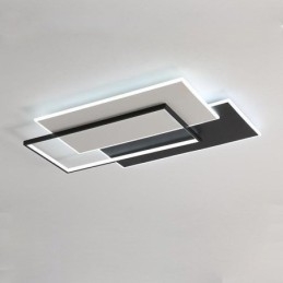 Minimalistyczna kwadratowa lampa sufitowa z akrylu do montażu na płasko