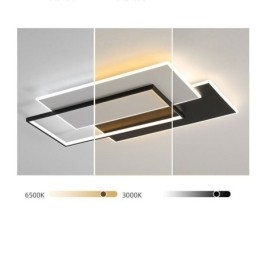 Minimalistyczna kwadratowa lampa sufitowa z akrylu do montażu na płasko