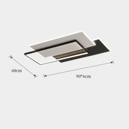 Minimalistyczna kwadratowa lampa sufitowa z akrylu do montażu na płasko