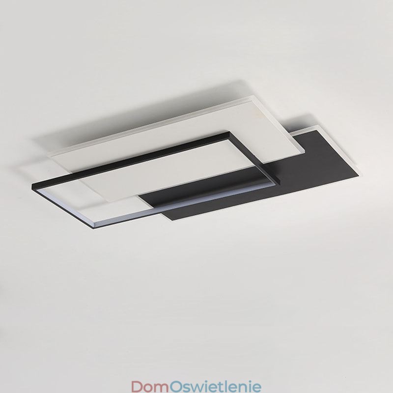 Minimalistyczna kwadratowa lampa sufitowa z akrylu do montażu na płasko