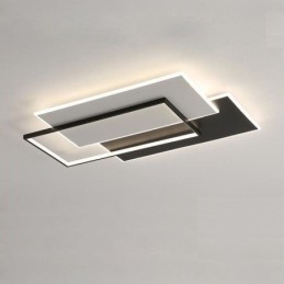 Minimalistyczna kwadratowa lampa sufitowa z akrylu do montażu na płasko