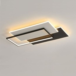 Minimalistyczna kwadratowa lampa sufitowa z akrylu do montażu na płasko