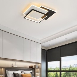 Minimalistyczna lampa sufitowa akrylowa kwadratowa do montażu na płasko 40 50 cm