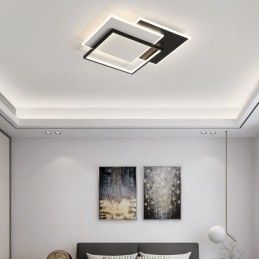 Minimalistyczna lampa sufitowa akrylowa kwadratowa do montażu na płasko 40 50 cm