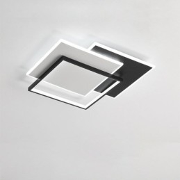 Minimalistyczna lampa sufitowa akrylowa kwadratowa do montażu na płasko 40 50 cm
