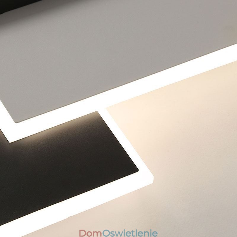 Minimalistyczna lampa sufitowa akrylowa kwadratowa do montażu na płasko 40 50 cm