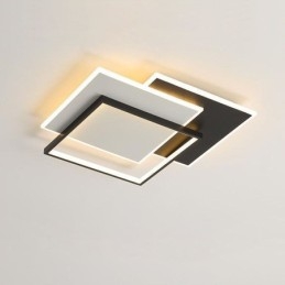 Minimalistyczna lampa sufitowa akrylowa kwadratowa do montażu na płasko 40 50 cm