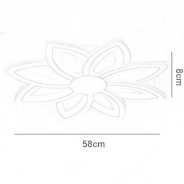Przyciągająca wzrok akrylowa lampa sufitowa w kształcie kwiatu, 55 cm