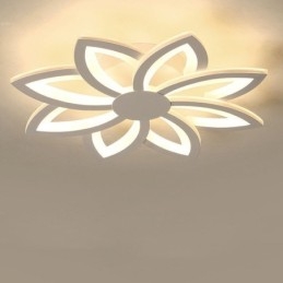 Przyciągająca wzrok akrylowa lampa sufitowa w kształcie kwiatu, 55 cm
