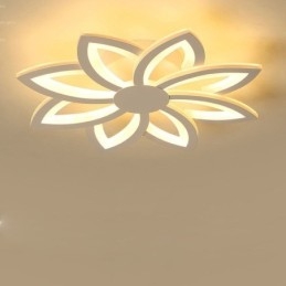 Przyciągająca wzrok akrylowa lampa sufitowa w kształcie kwiatu, 55 cm