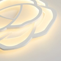 Nowoczesna prosta różana akrylowa lampa sufitowa do montażu na płasko 52 cm