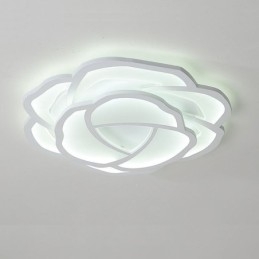 Nowoczesna prosta różana akrylowa lampa sufitowa do montażu na płasko 52 cm