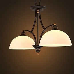 Lampy sufitowe retro minimalistyczne Lampy sufitowe ze szkła w stylu europejskim Lampy