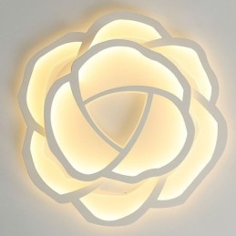 Nowoczesna prosta różana akrylowa lampa sufitowa do montażu na płasko 52 cm