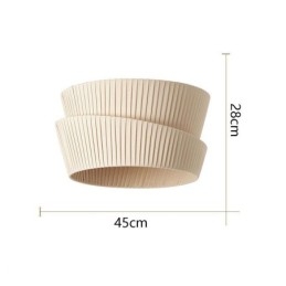 Wabi Sabi Flush Mount French Cream Style Podwójna warstwa tkaniny abażur lampa sufitowa