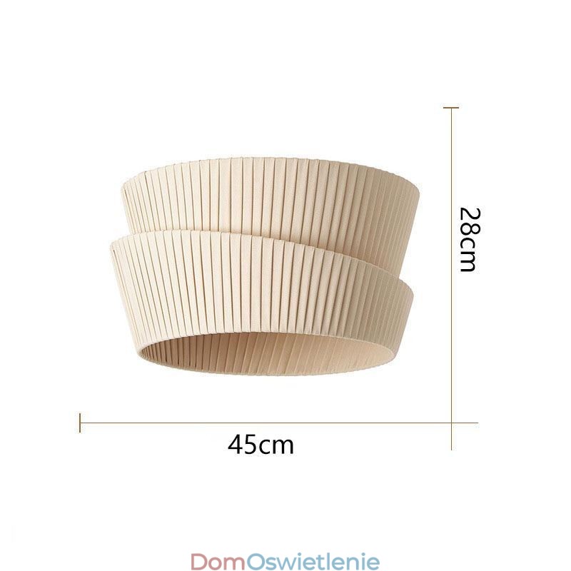 Wabi Sabi Flush Mount French Cream Style Podwójna warstwa tkaniny abażur lampa sufitowa