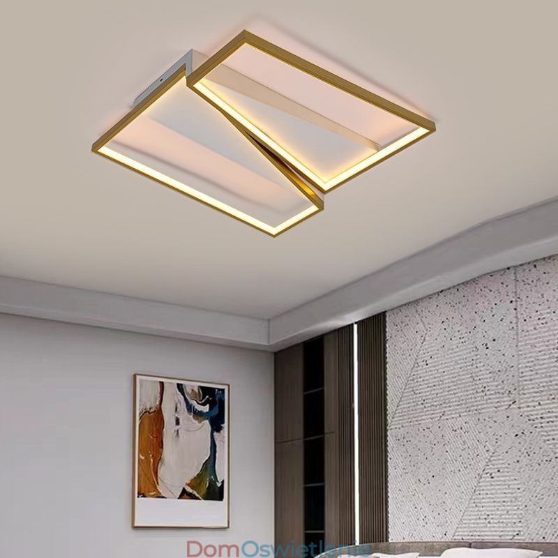 Minimalistyczna lampa sufitowa w kształcie trapezu z mozaiką