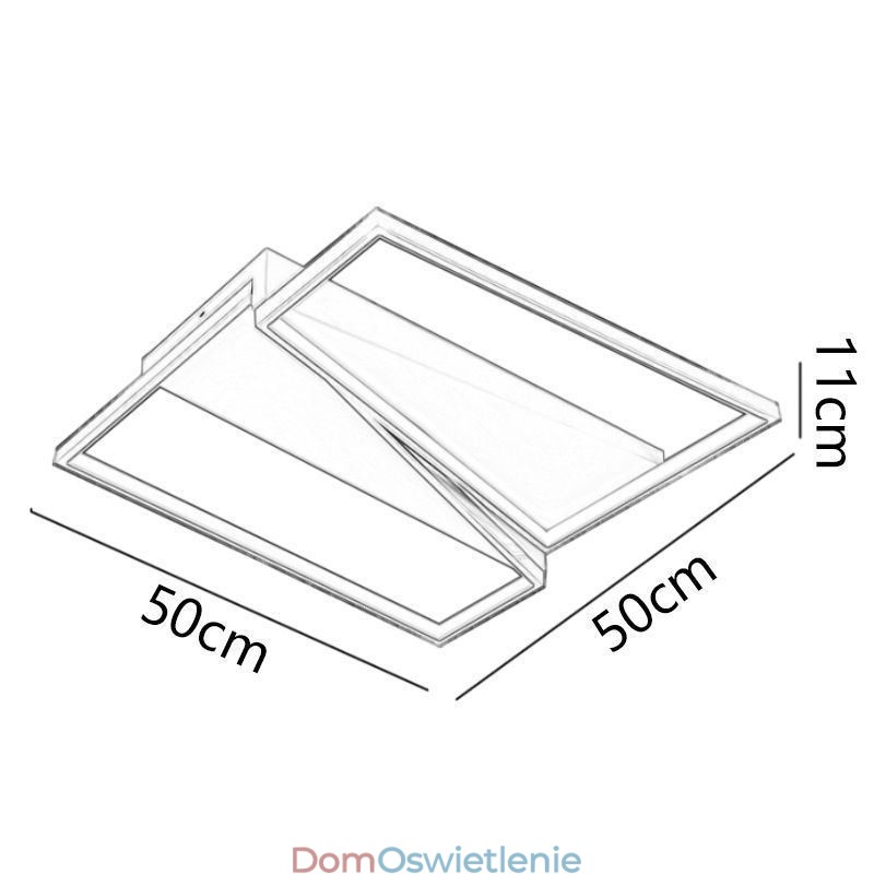 Minimalistyczna lampa sufitowa w kształcie trapezu z mozaiką