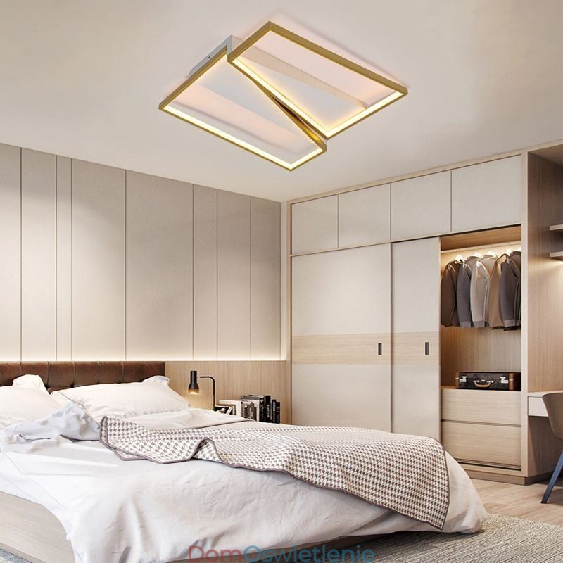 Minimalistyczna lampa sufitowa w kształcie trapezu z mozaiką