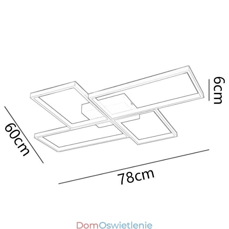 Oprawa świetlna sufitowa wpuszczana w mozaikę geometryczną w kształcie kwadratu