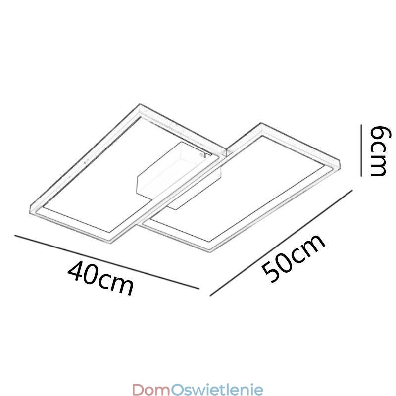 Lampa sufitowa wpuszczana w mozaikę geometryczną w kształcie kwadratu