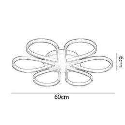 Minimalistyczna lampa sufitowa Clover do montażu na płasko