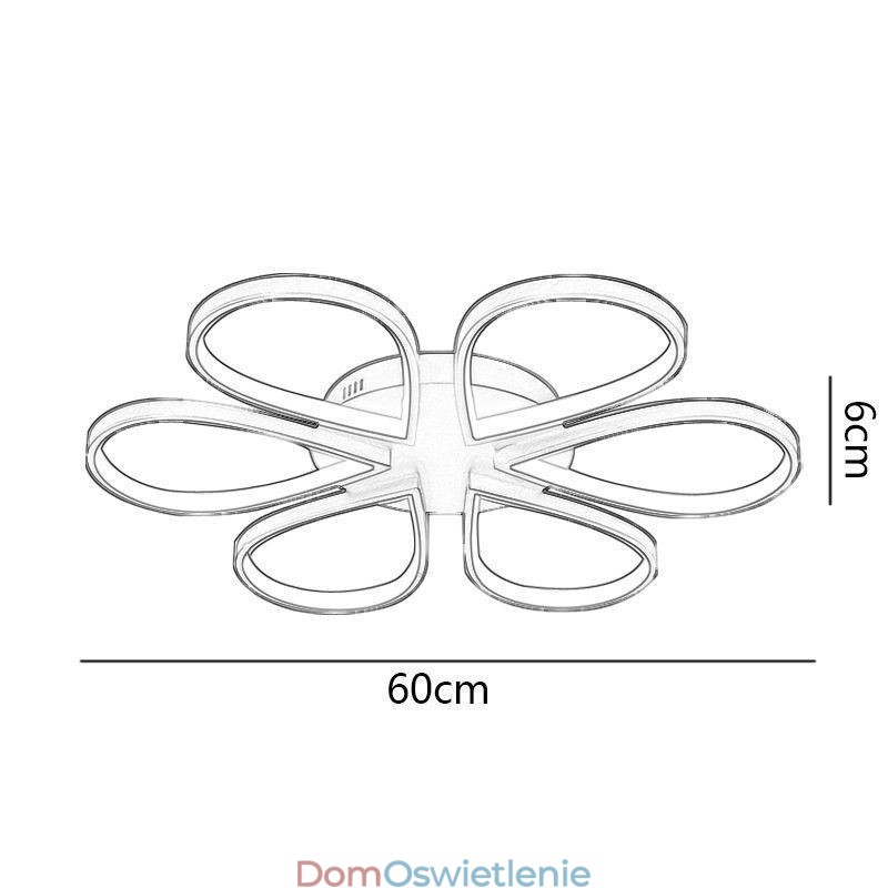 Minimalistyczna lampa sufitowa Clover do montażu na płasko
