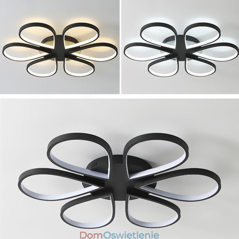 Minimalistyczna lampa sufitowa Clover do montażu na płasko