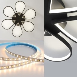 Minimalistyczna lampa sufitowa Clover do montażu na płasko