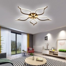 Minimalistyczna lampa sufitowa z pięcioma liśćmi kwiatów