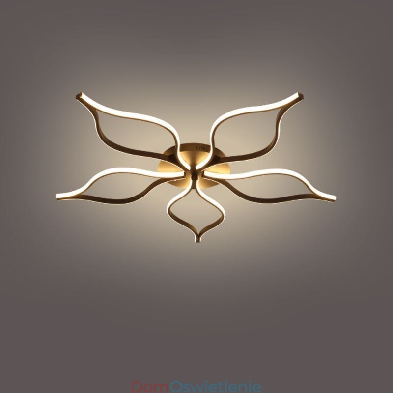 Minimalistyczna lampa sufitowa z pięcioma liśćmi kwiatów