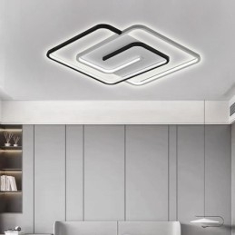 Lampa sufitowa kwadratowa z akrylu montowana na płasko