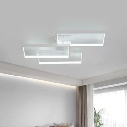 Lampa sufitowa akrylowa geometryczna prostokątna do montażu na płasko