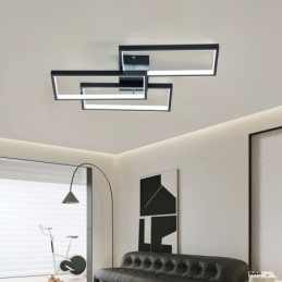 Lampa sufitowa akrylowa geometryczna prostokątna do montażu na płasko