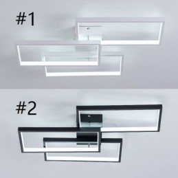 Lampa sufitowa akrylowa geometryczna prostokątna do montażu na płasko